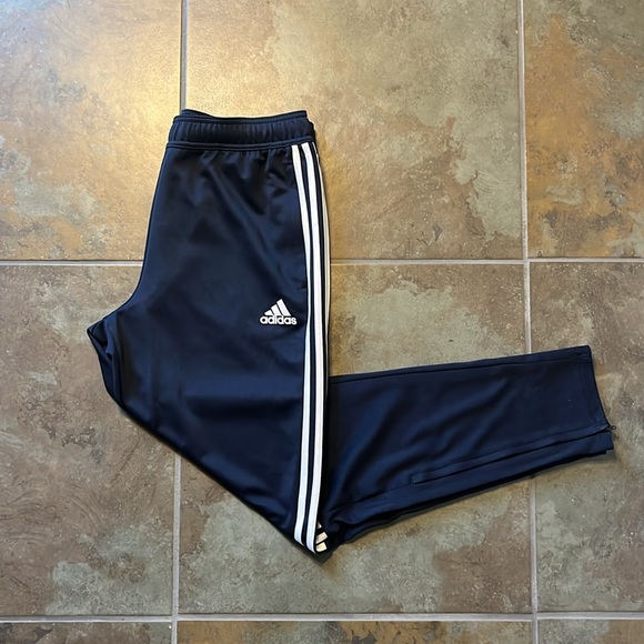 adidas Navy Joggers with White Stripes - Picture 5 of 5